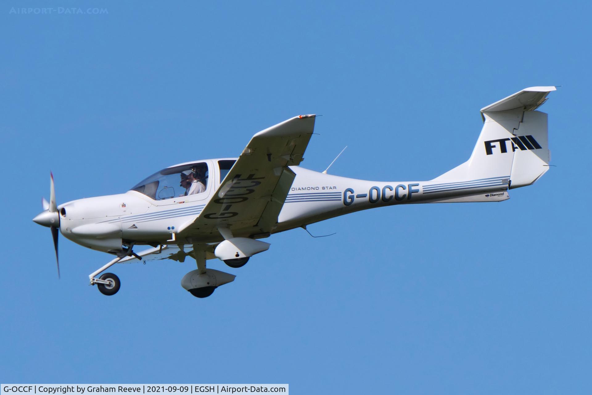G-OCCF, 2006 Diamond DA-40D Diamond Star C/N D4.229, Landing at Norwich.