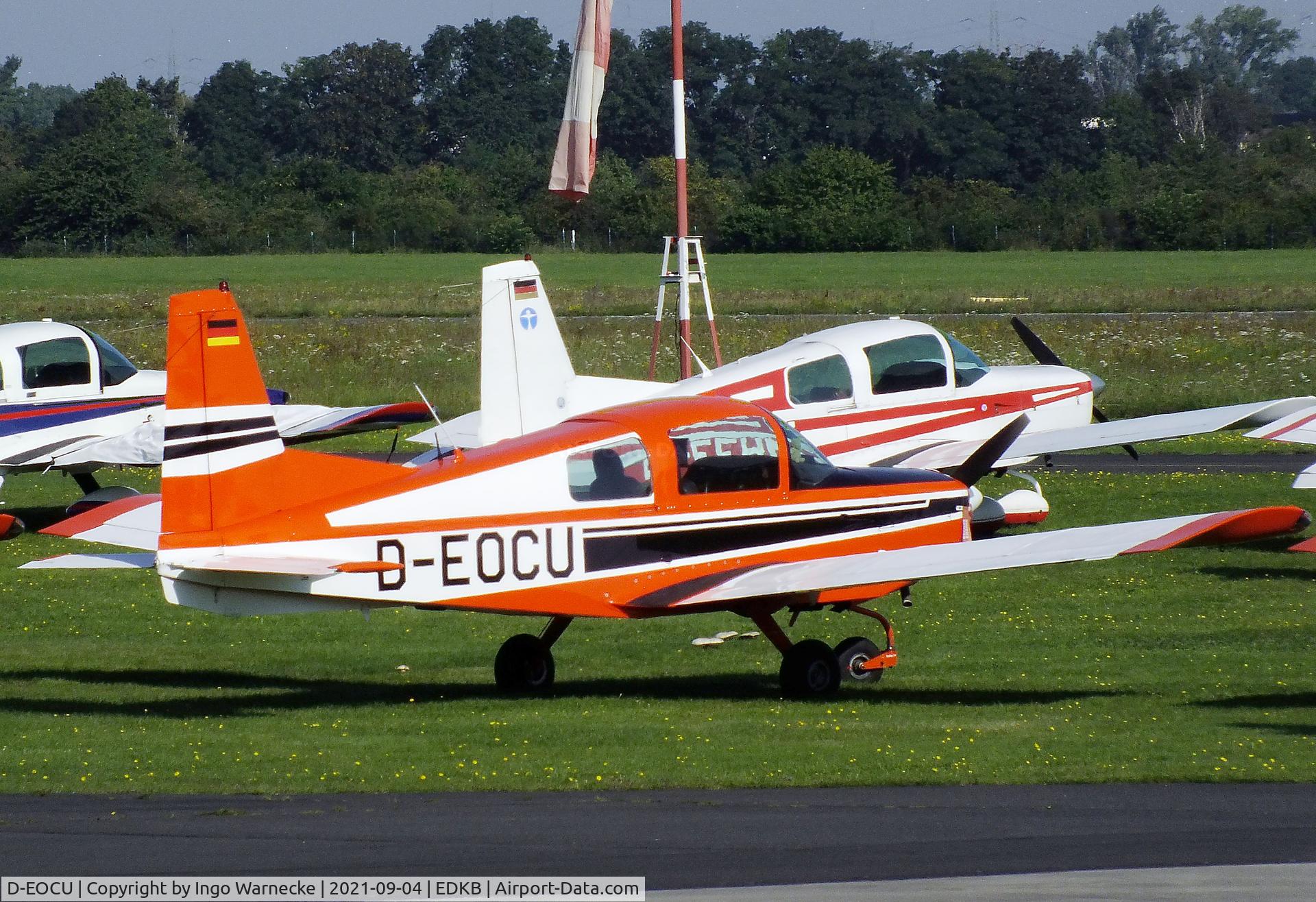 D-EOCU, American Aviation AA-5 Traveler C/N AA5-0018, American Aviation AA-5 Traveler at the 2021 Grumman Fly-in at Bonn-Hangelar airfield
