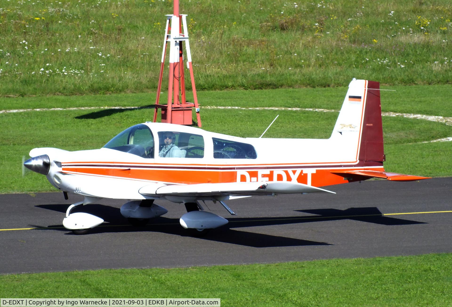 D-EDXT, 1975 Grumman American AA-5A Cheetah C/N AA5A-0085, Grumman American AA-5A Cheetah at the 2021 Grumman Fly-in at Bonn-Hangelar airfield
