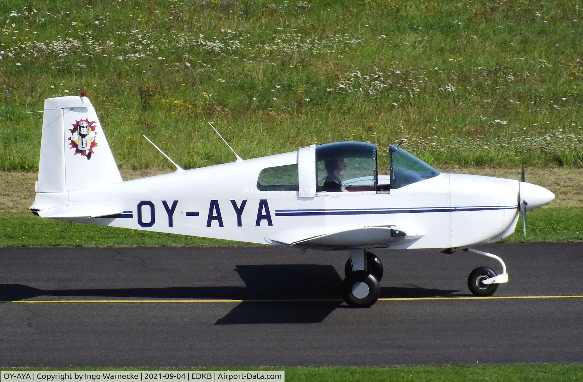 OY-AYA, 1970 American AA-1 Yankee Yankee C/N AA1-0411, American Aviation AA-1 Yankee at the 2021 Grumman Fly-in at Bonn-Hangelar airfield