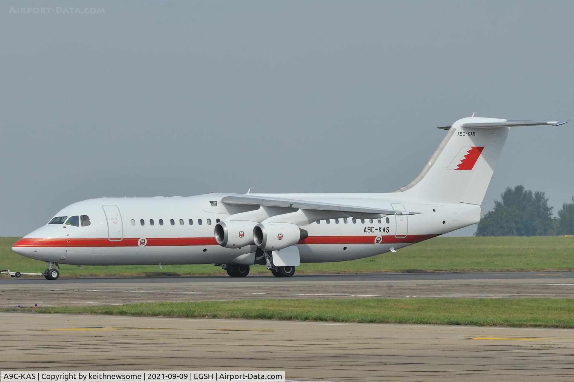 A9C-KAS, British Aerospace Avro 146-RJ100 C/N E3380, Removed from spray shop / engineering for engine runs, formerly SE-DSZ,