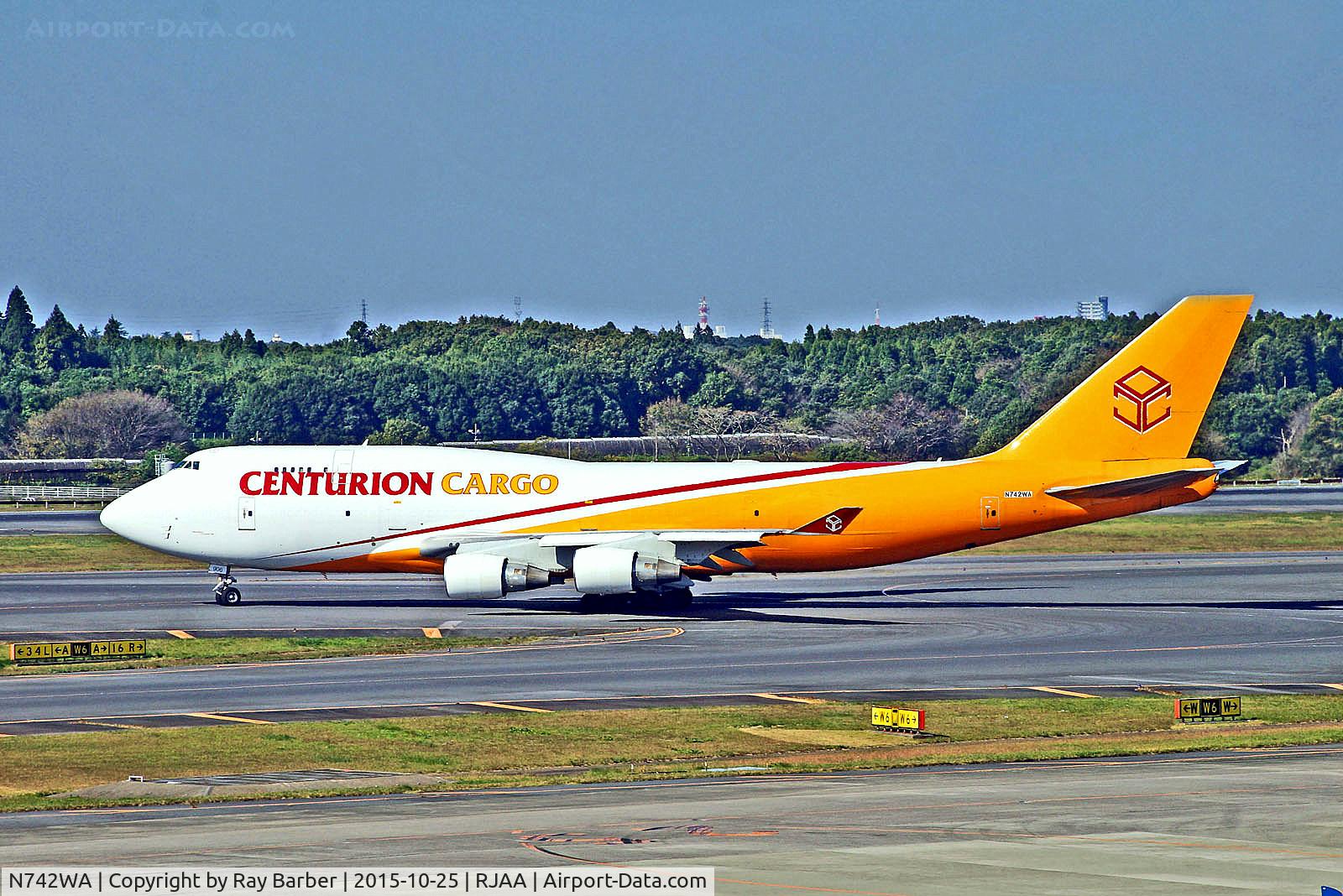 N742WA, 1995 Boeing 747-412 C/N 27071, N742WA   Boeing 747-412BDSF [27071] (Centurion Air Cargo) Tokyo-Narita~JA 25/10/2015