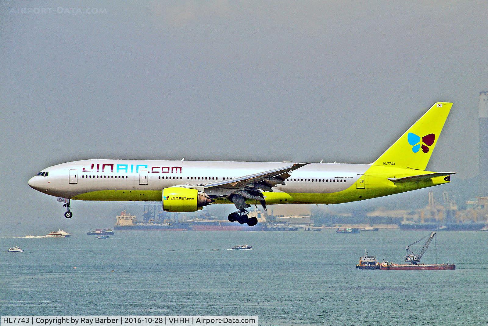 HL7743, 2006 Boeing 777-2B5/ER C/N 34208, HL7743   Boeing 777-2B5ER [34208] (Jin Air) Hong Kong Int'l~B 28/10/2016