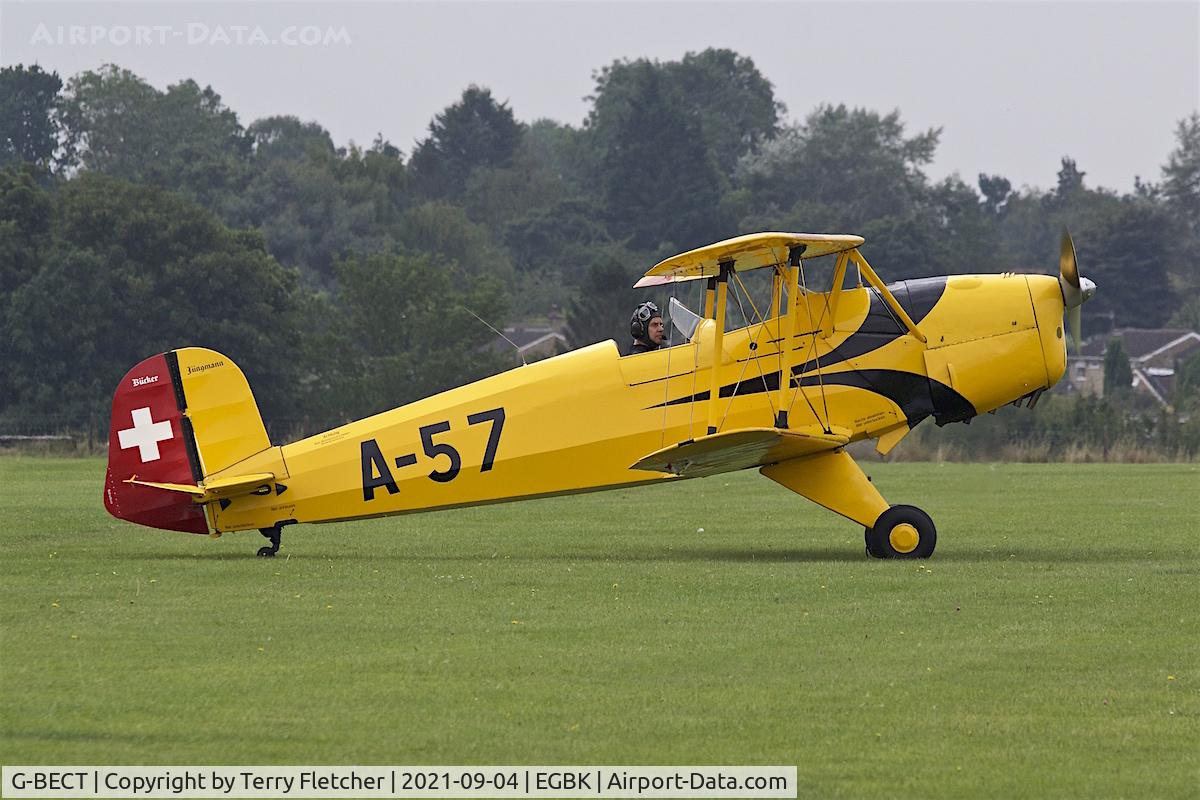 G-BECT, 1957 CASA 1-131E Srs 2000 Jungmann C/N 3974, At LAA National Rally at Sywell