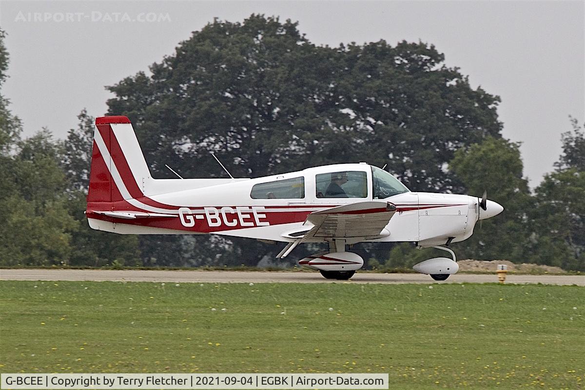 G-BCEE, 1974 Grumman American AA-5 Traveler C/N AA5-0571, At LAA National Fly-IN at Sywell