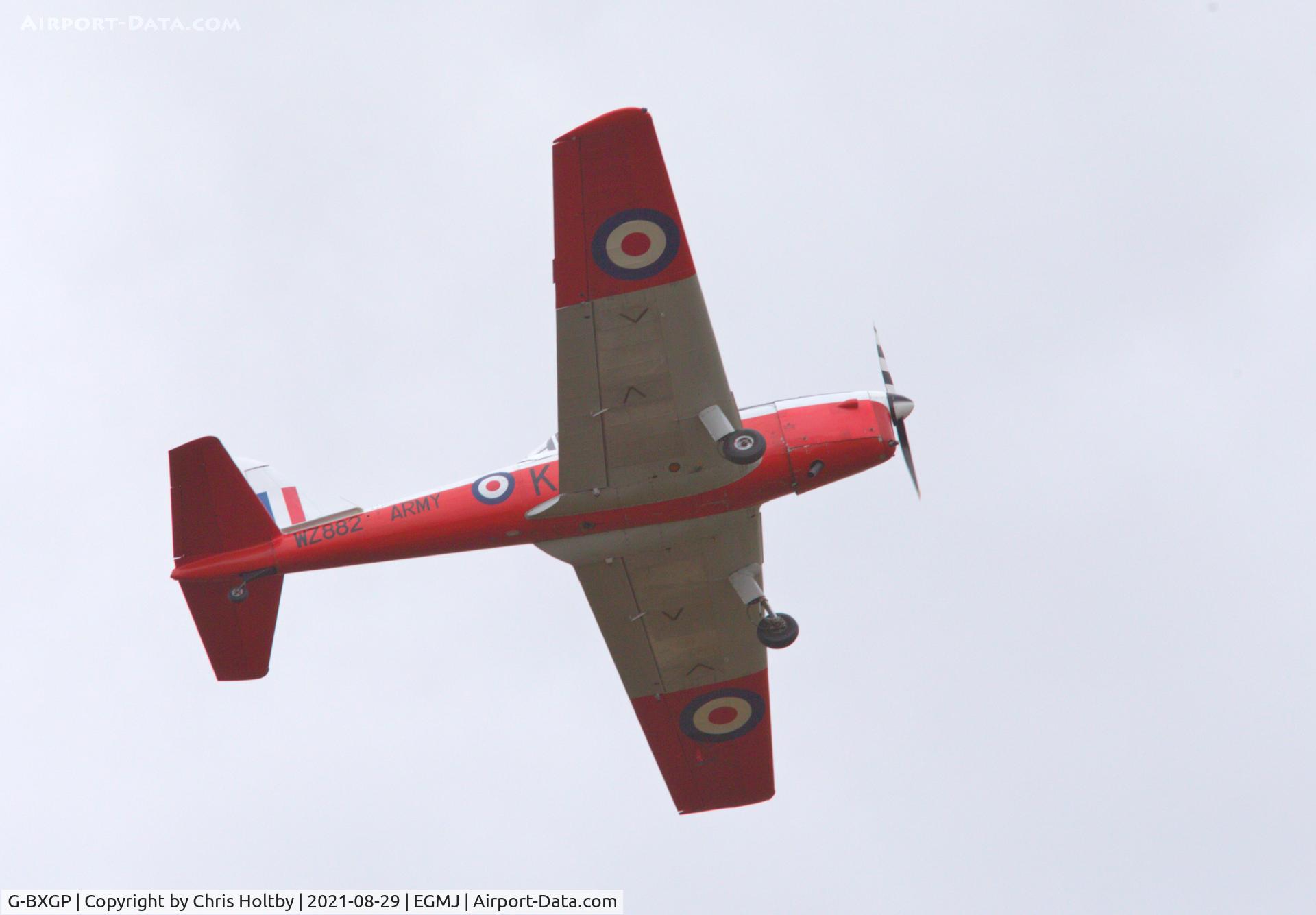 G-BXGP, 1953 De Havilland DHC-1 Chipmunk T.10 C/N C1/0927, Displaying for the crowd at the Little Gransden Airshow 2021