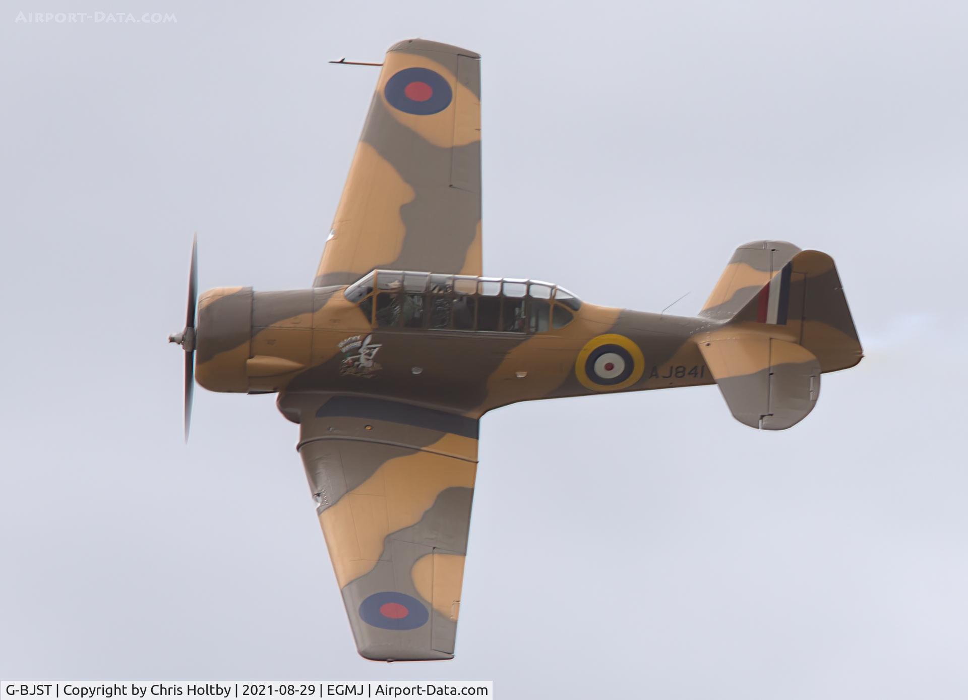 G-BJST, 1953 Canadian Car & Foundry T-6H Harvard Mk.4M C/N 14A-2429, Low level fast flyby at the Little Gransden Airshow 2021