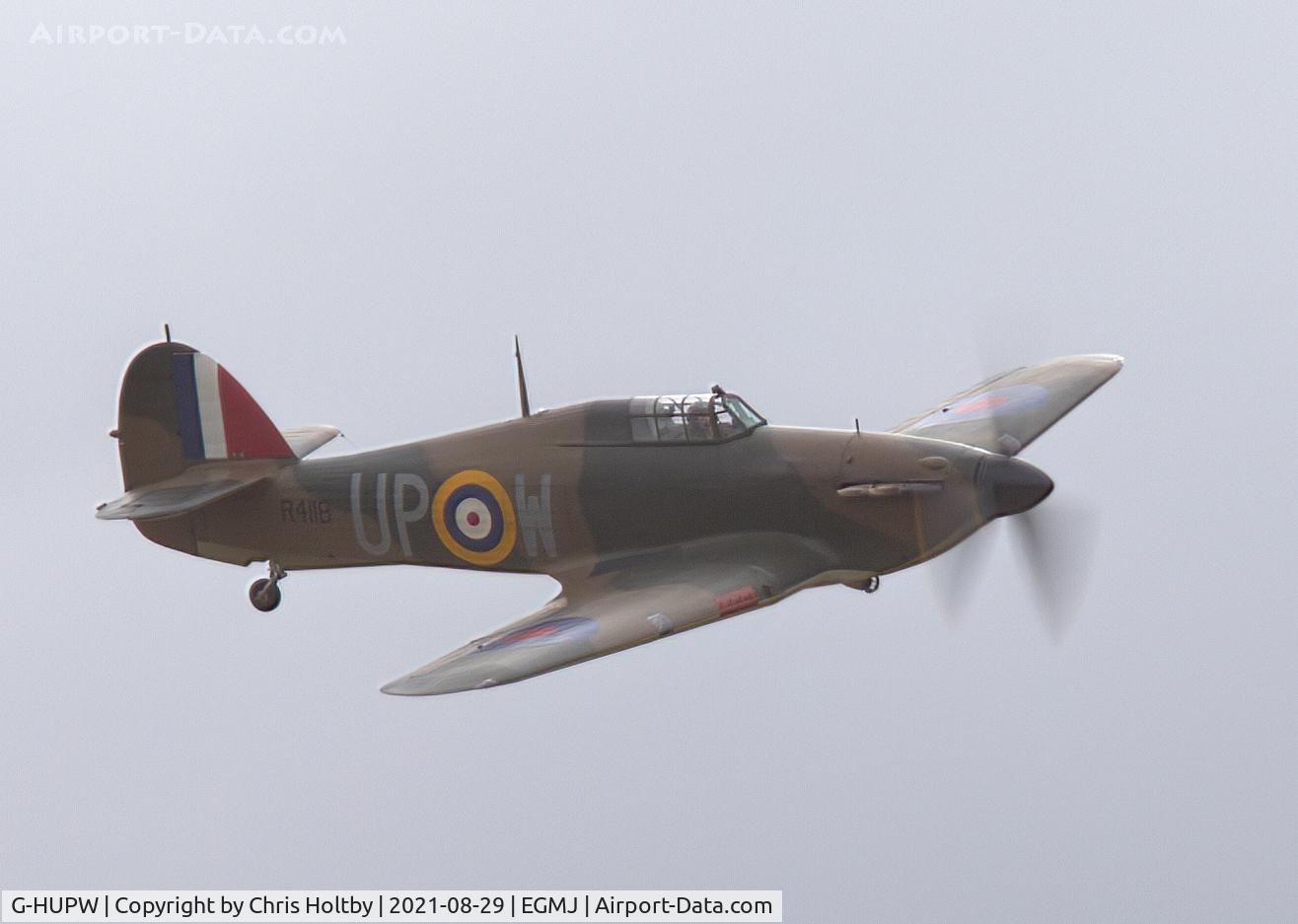 G-HUPW, 1940 Hawker Hurricane I C/N G592301, Flypast on the display line by the 1940 Hurricane I at the Little Gransden Airshow 2021