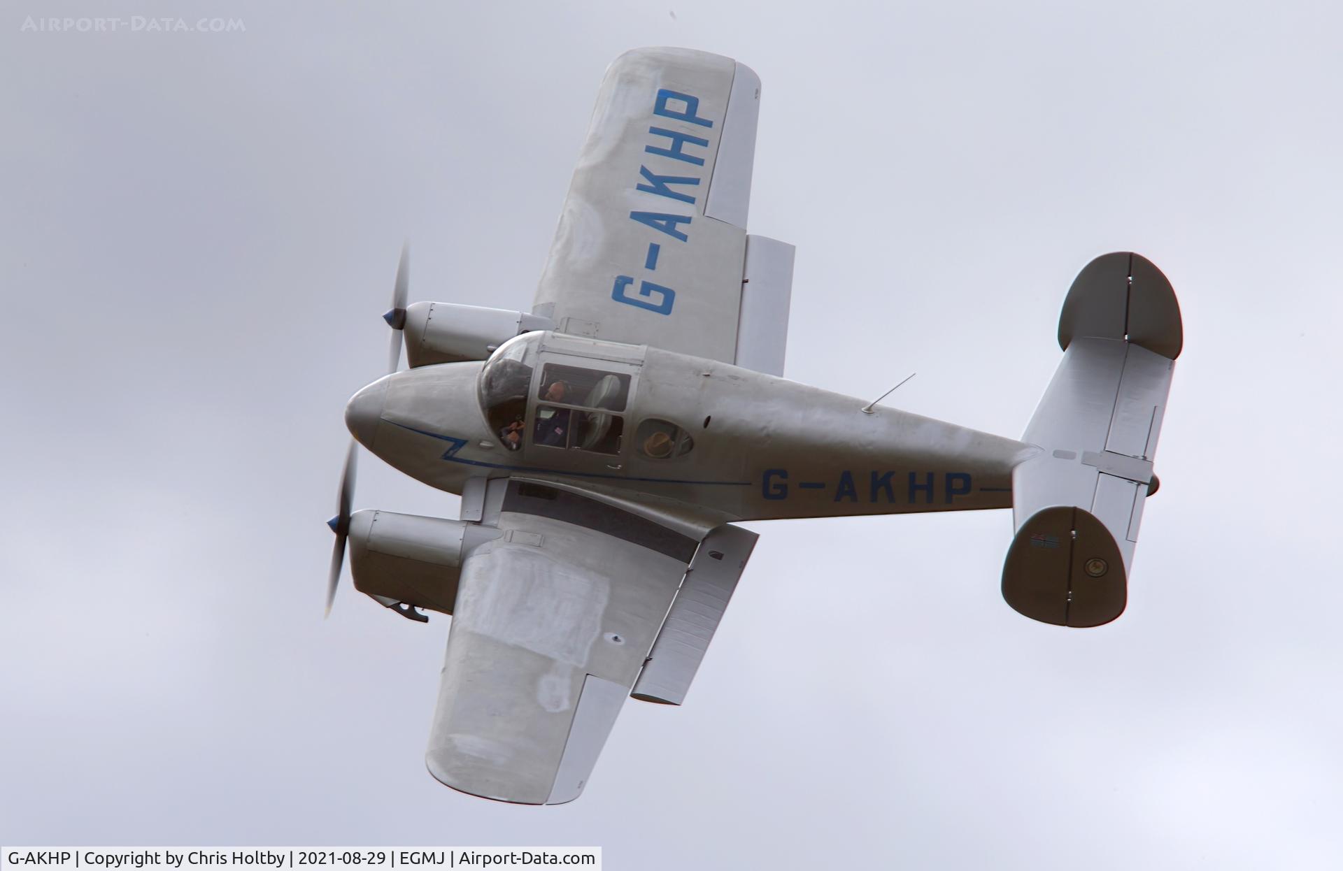 G-AKHP, 1947 Miles M65 Gemini 1A C/N 6519, Miles Gemini performing a solo display at the Little Gransden Airshow 2021