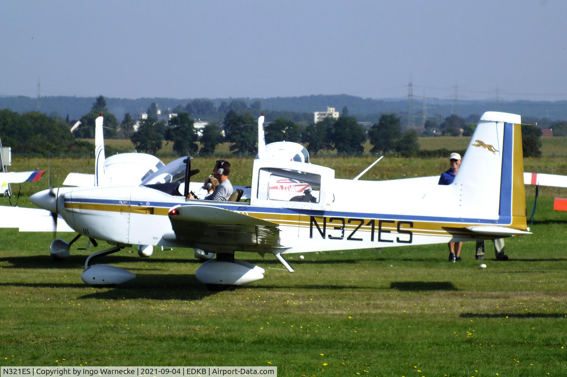 N321ES, 1979 Gulfstream American Corp AA-5A C/N AA5A-0729, Grumman American AA-5A Cheetah at the 2021 Grumman Fly-in at Bonn-Hangelar airfield
