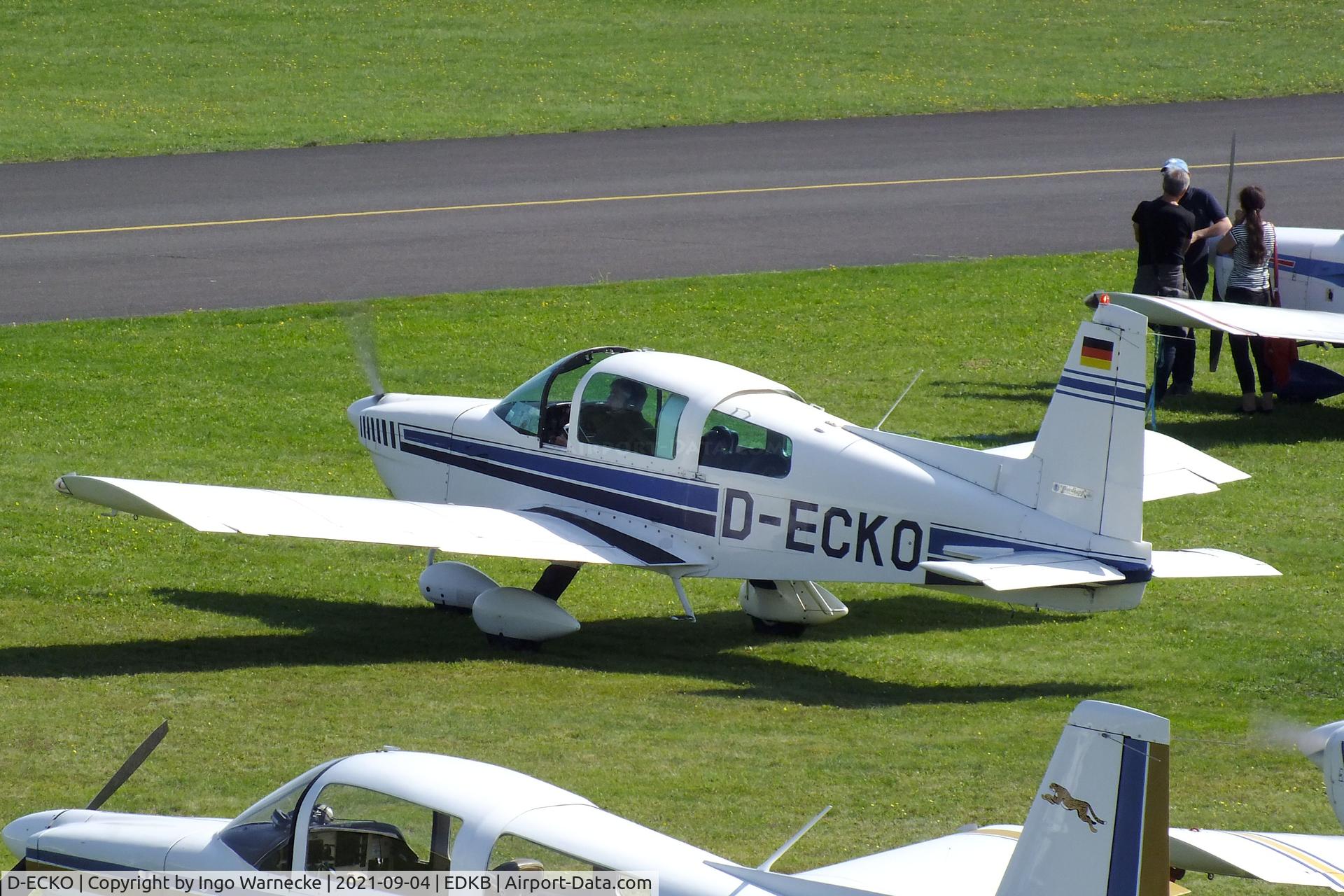 D-ECKO, Grumman American AA-5B Tiger C/N AA5B0667, Grumman American AA-5B Tiger at the 2021 Grumman Fly-in at Bonn-Hangelar airfield