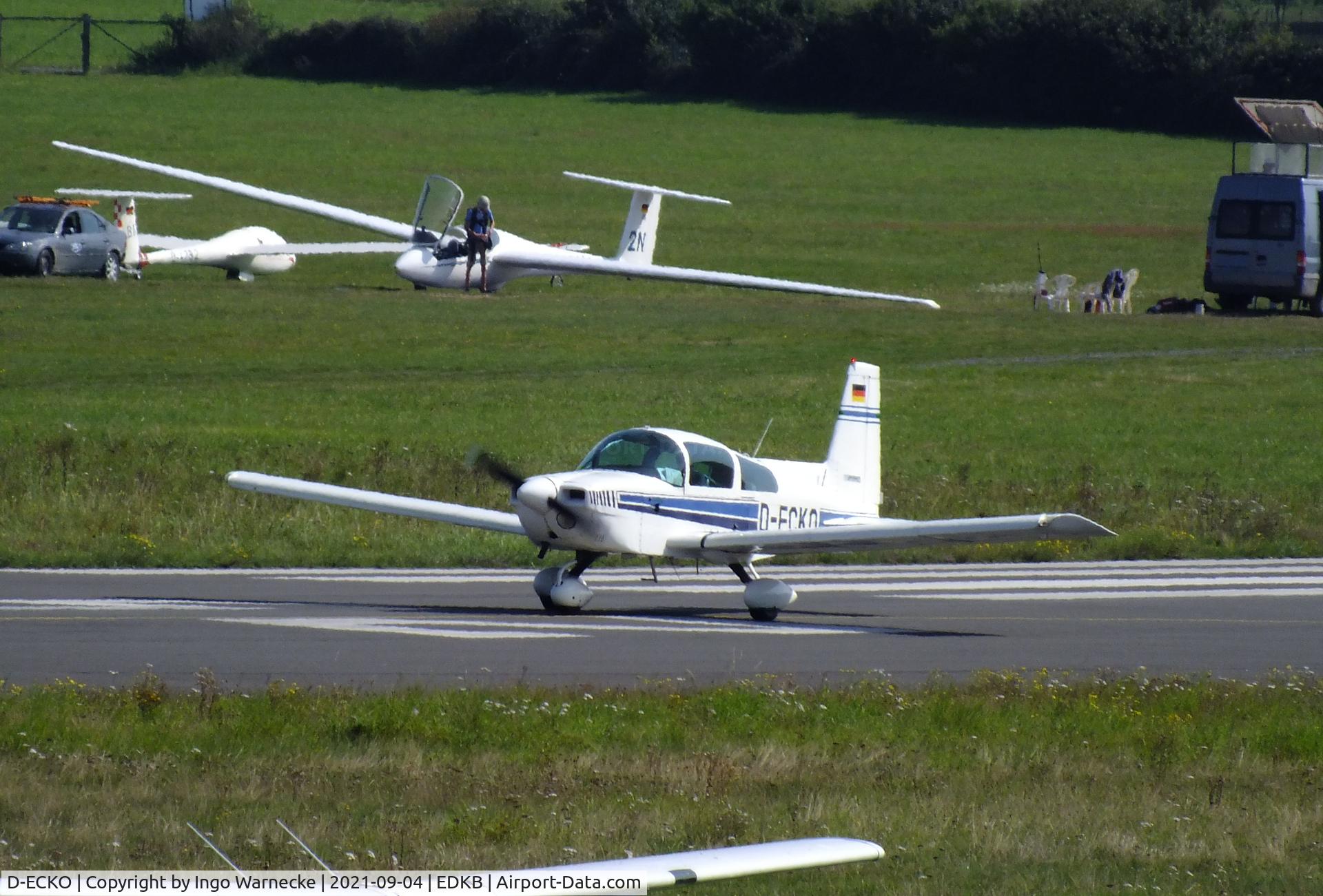 D-ECKO, Grumman American AA-5B Tiger C/N AA5B0667, Grumman American AA-5B Tiger at the 2021 Grumman Fly-in at Bonn-Hangelar airfield