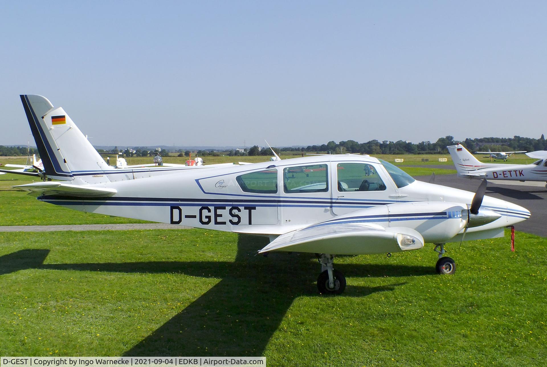 D-GEST, 1979 Grumman American GA-7 Cougar C/N GA7-0102, Grumman American GA-7 Cougar at the 2021 Grumman Fly-in at Bonn-Hangelar airfield