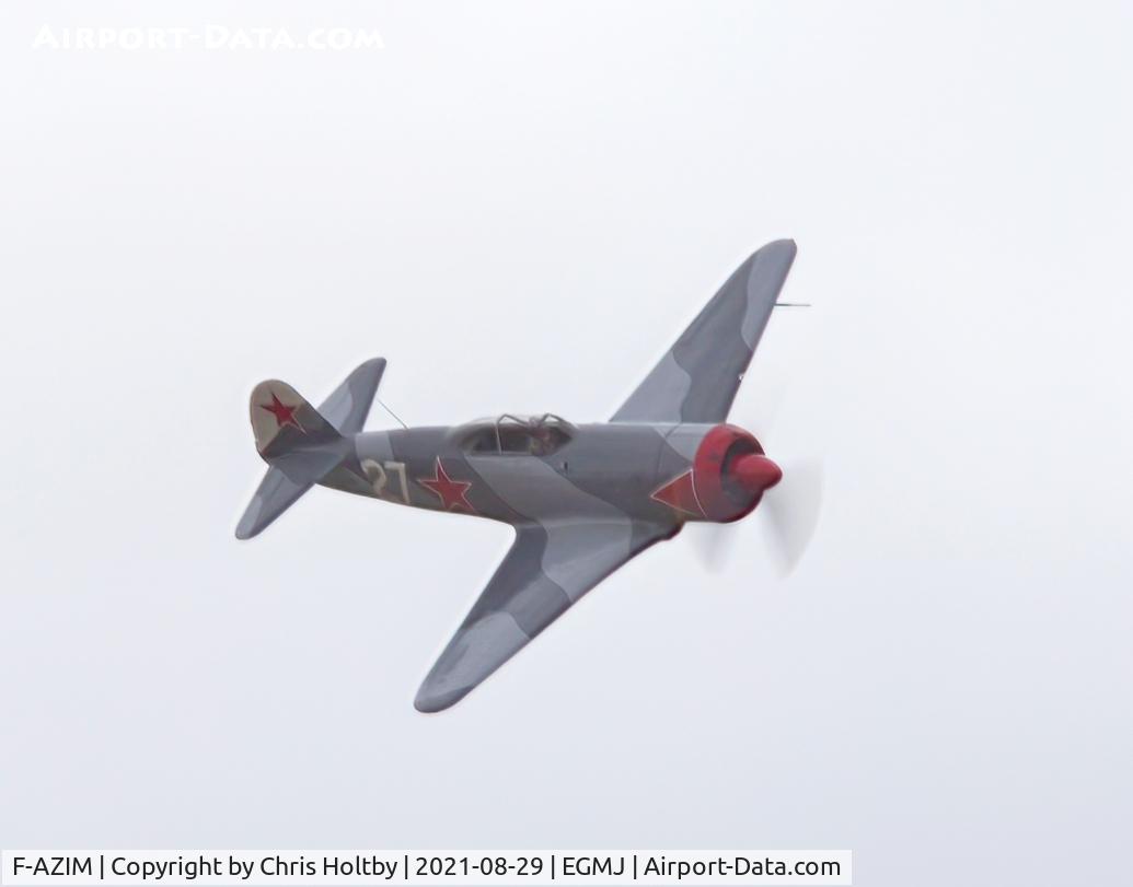 F-AZIM, Yakovlev Yak-3UTI-PW C/N 9/04623, French registered Yak in Soviet Air Force livery displaying at the Little Gransden Airshow 2021