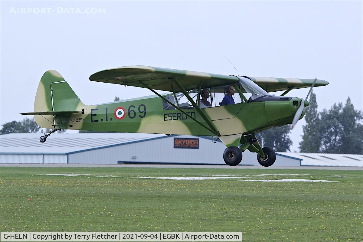 G-HELN, 1958 Piper L-21B Super Cub (PA-18-135) C/N 18-3400, At LAA National Fly-In at Sywell