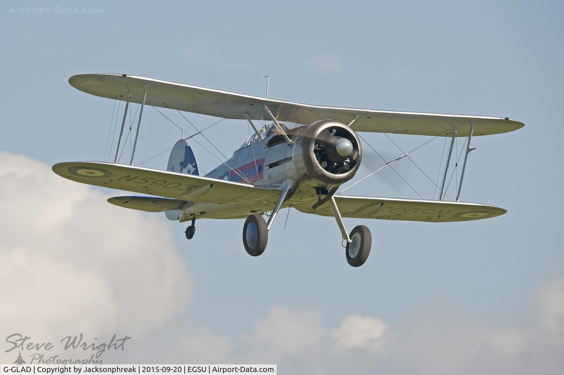 G-GLAD, 1939 Gloster Gladiator Mk2 C/N G5/75751, Duxford BoB 75th Anniversary Airshow 20-9-15