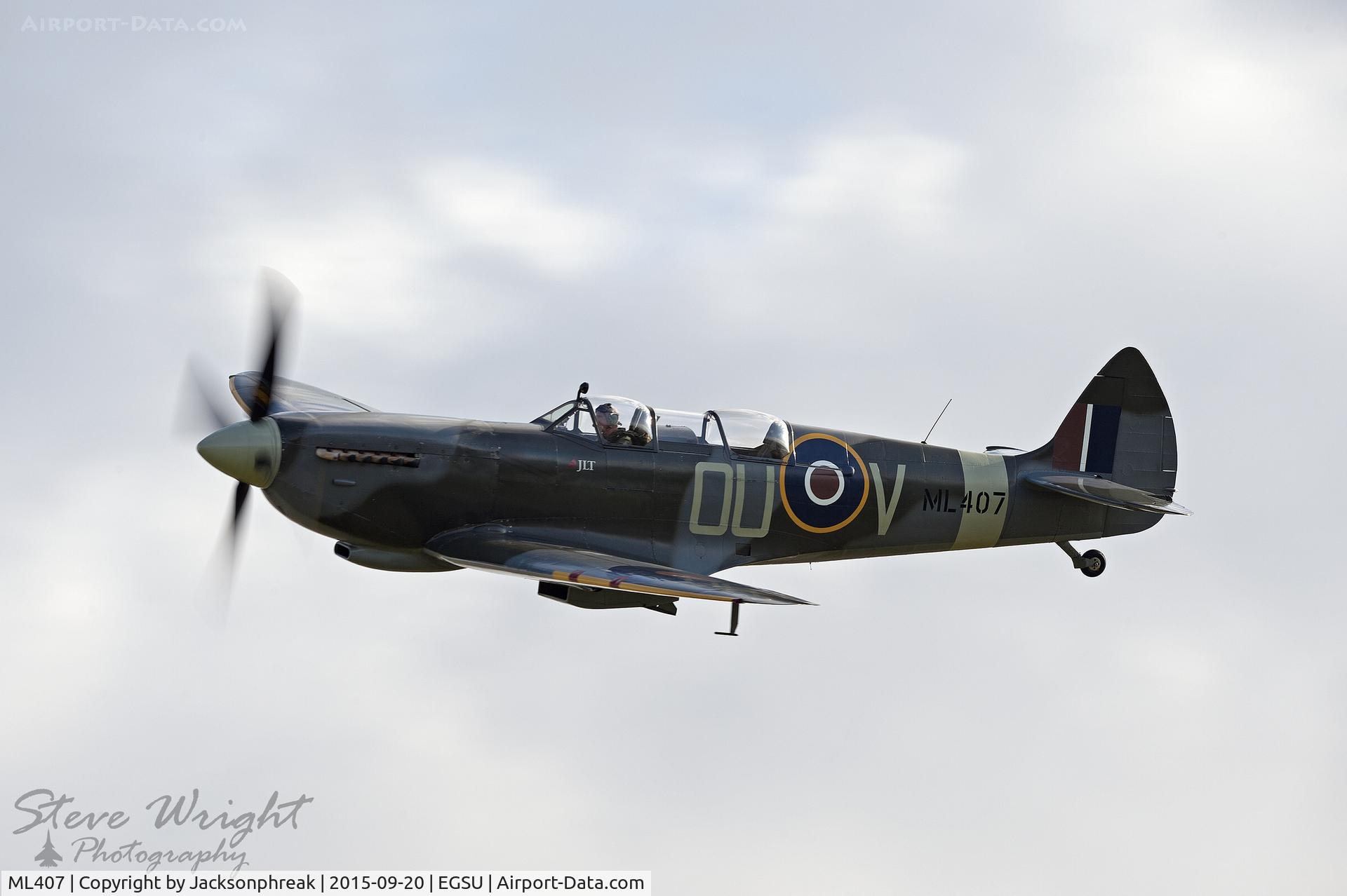 ML407, 1944 Supermarine 509 Spitfire LF.IX (T.IX) C/N CBAF.8463, Duxford BoB 75th Anniversary Airshow 20-9-15