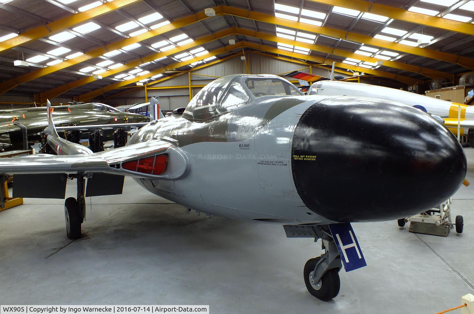 WX905, De Havilland DH-112 Venom NF.3 C/N Not found WX905, De Havilland D.H.112 Venom NF3 at the Newark Air Museum
