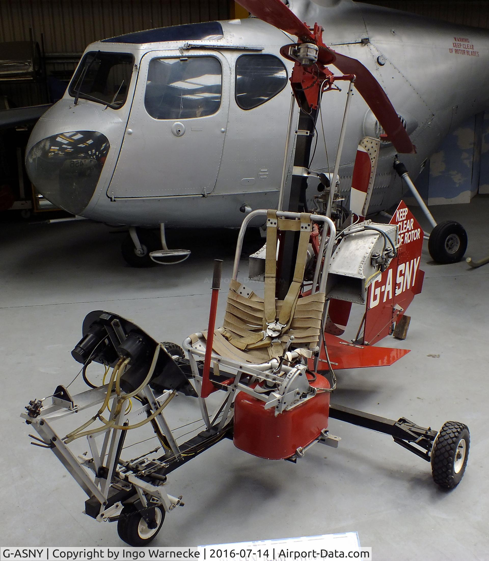 G-ASNY, Bensen B-8 Gyrocopter C/N RCA203, Bensen B-8 Gyrocopter at the Newark Air Museum
