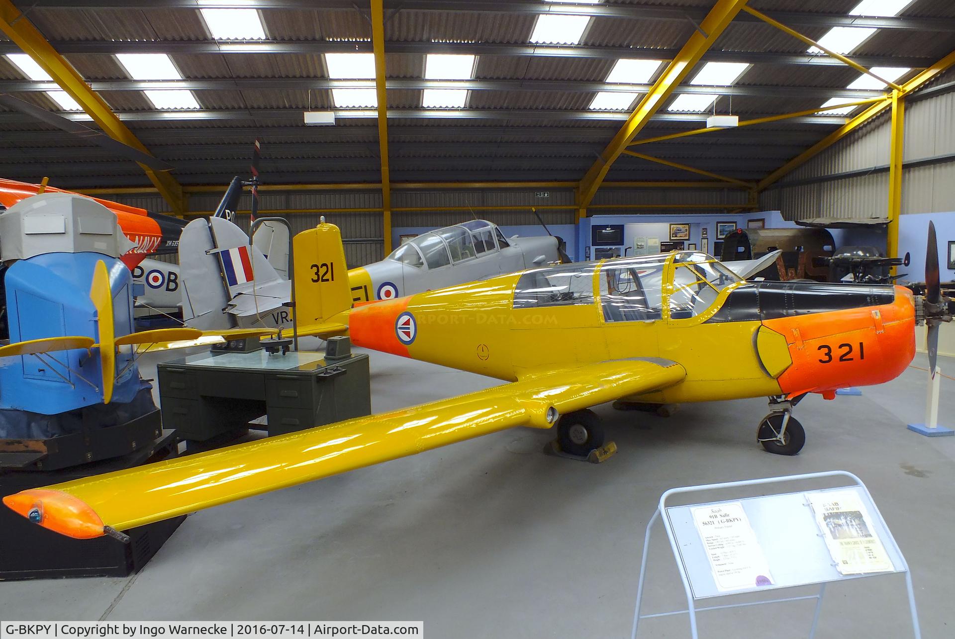 G-BKPY, Saab 91B-2 Safir C/N 91-321, SAAB 91B-2 Safir at the Newark Air Museum