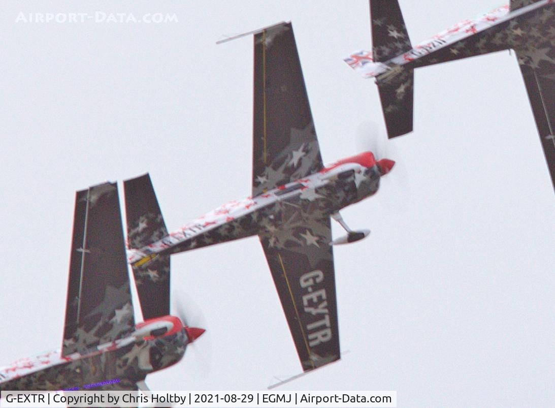G-EXTR, 1990 Extra EA-260 C/N 004, Displaying with the Global Stars Team at Little Gransden Airshow 2021