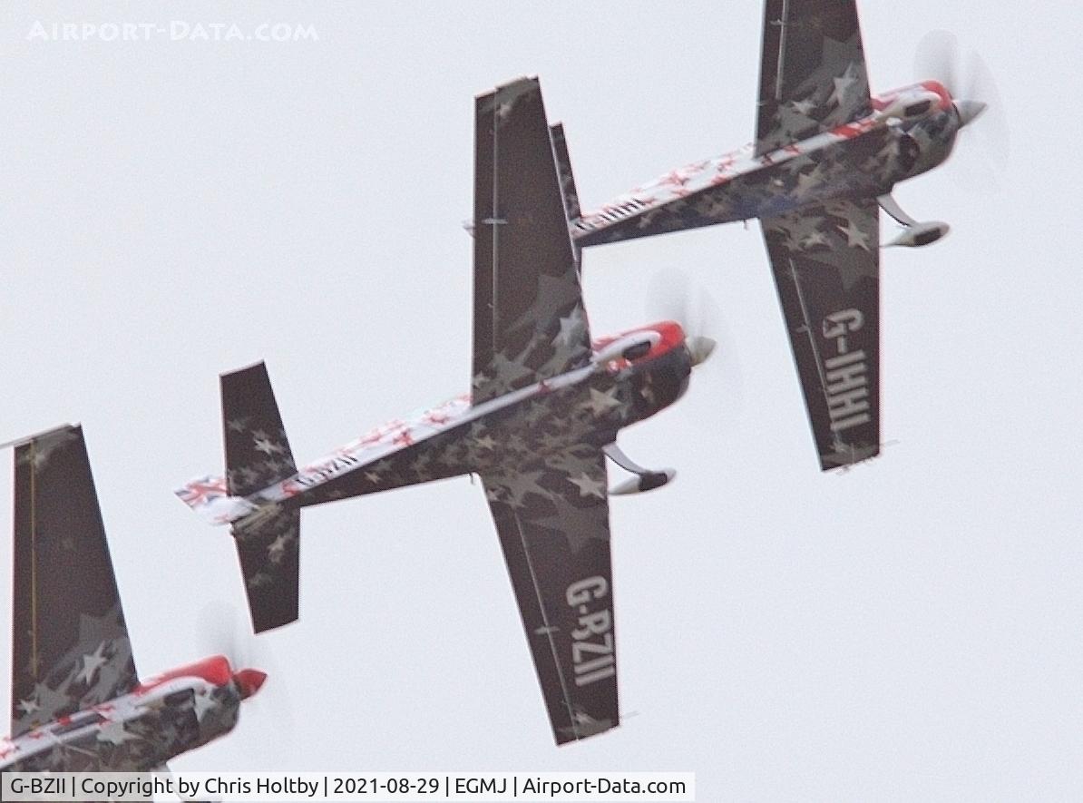 G-BZII, 1999 Extra EA-300L C/N 119, With the Global Stars Display team at Little Gransden Airshow 2021