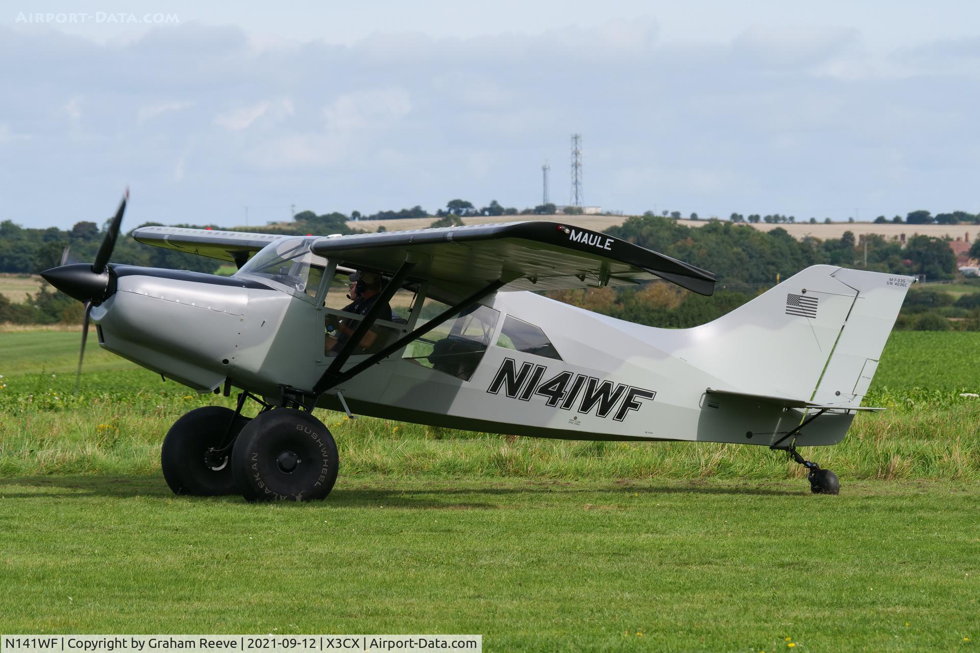 N141WF, Maule M-7-235 Super Rocket Super Rocket C/N 4036C, Just landed at Northrepps.