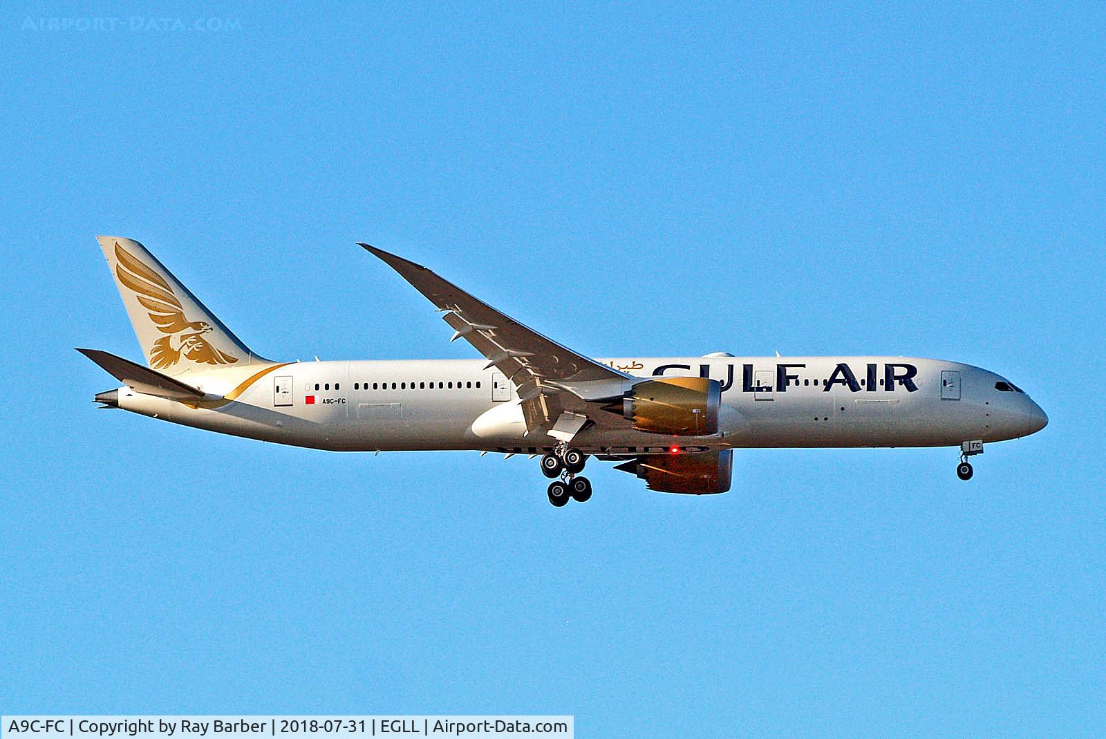 A9C-FC, 2018 Boeing 787-9 Dreamliner Dreamliner C/N 39982, A9C-FC   Boeing 787-9 Dreamliner [39982] (Gulf Air) Home~G 31/07/2018