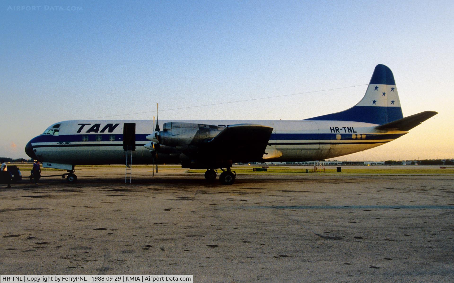 HR-TNL, 1960 Lockheed L-188C(F) Electra C/N 1134, TAN L188 Electra