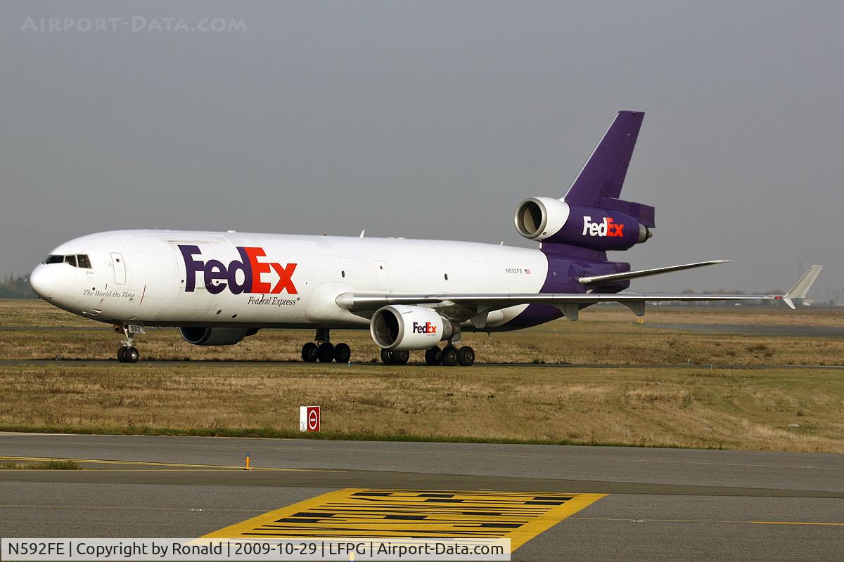 N592FE, 1992 McDonnell Douglas MD-11F C/N 48550, at cdg