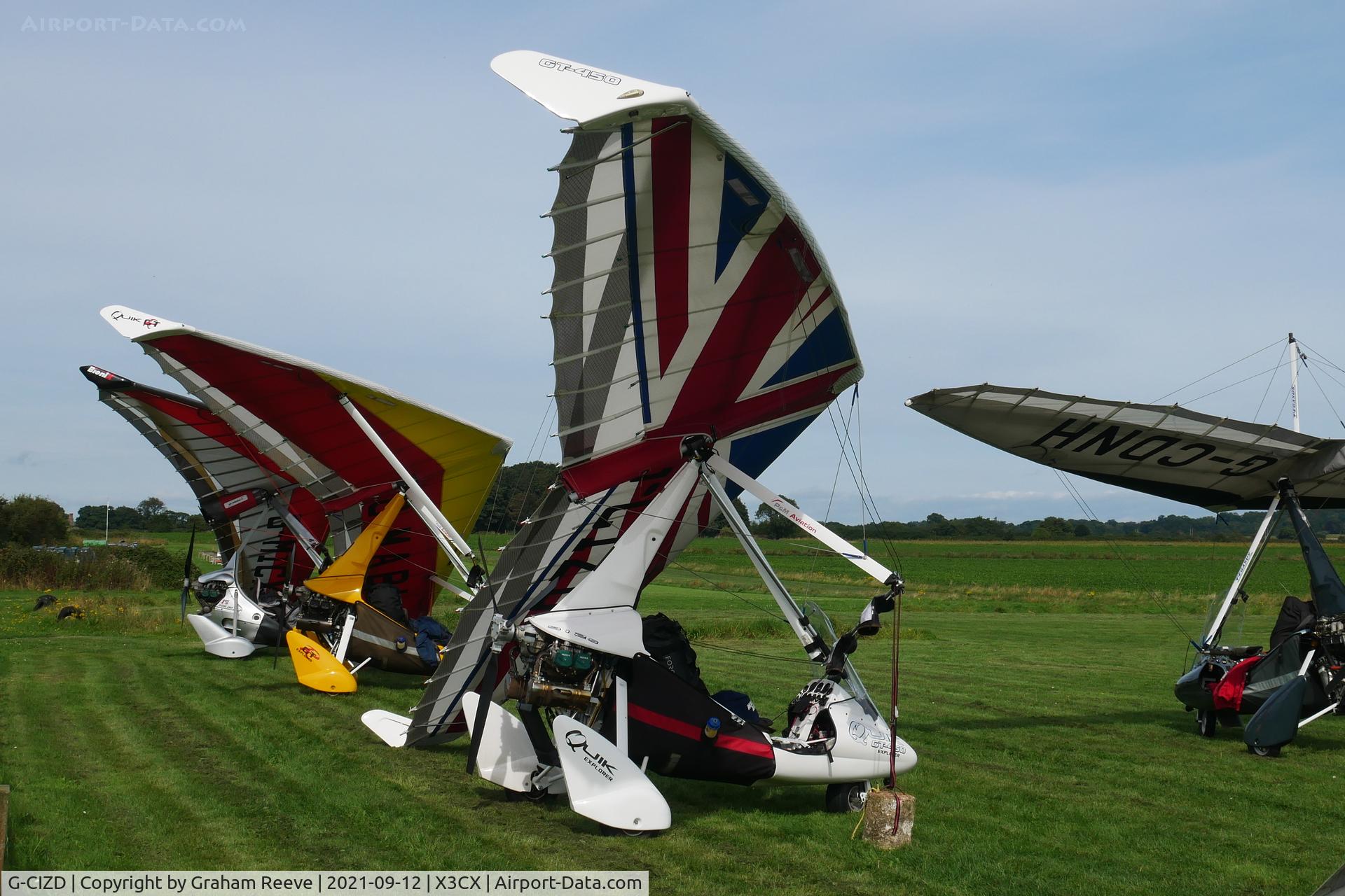 G-CIZD, 2016 P&M Aviation Quik GT450 C/N 8742, Parked at Northrepps.