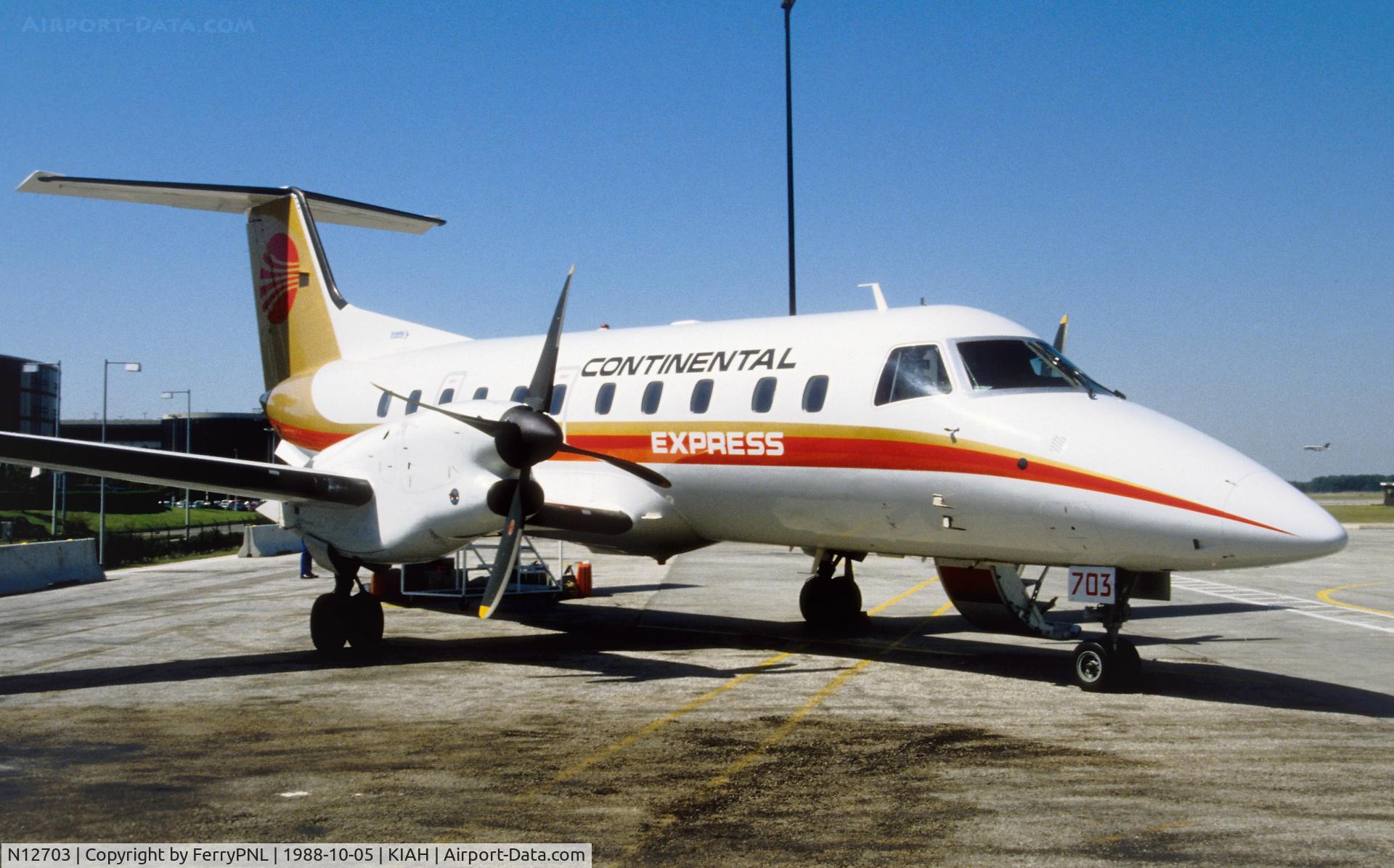 N12703, 1988 Embraer EMB-120FC Brasilia C/N 120.084, CO Express EMB120 on the tarmac