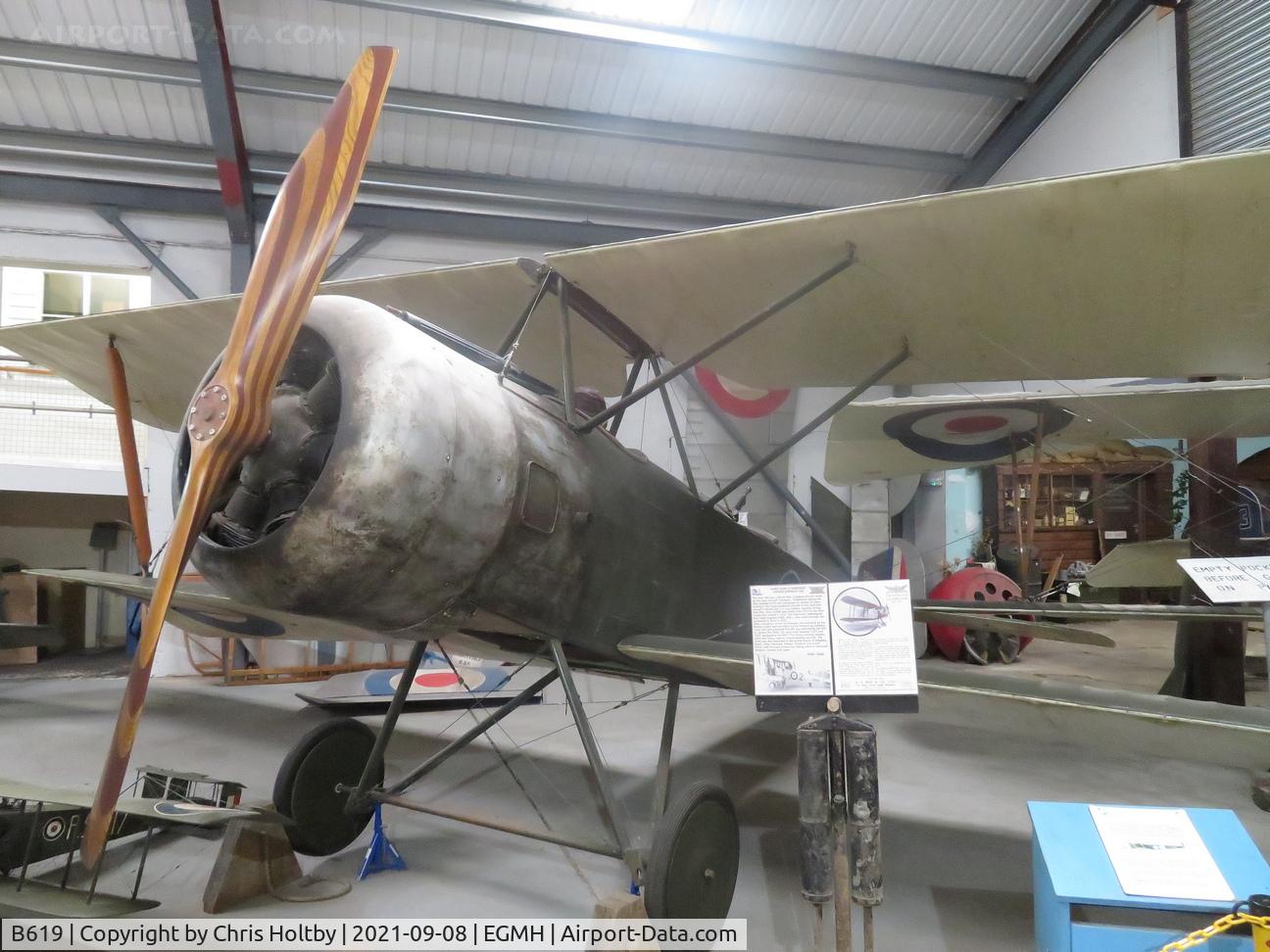 B619, Sopwith 1½ Strutter Replica C/N Not found B619, On static display at RAF Manston Museum, Kent