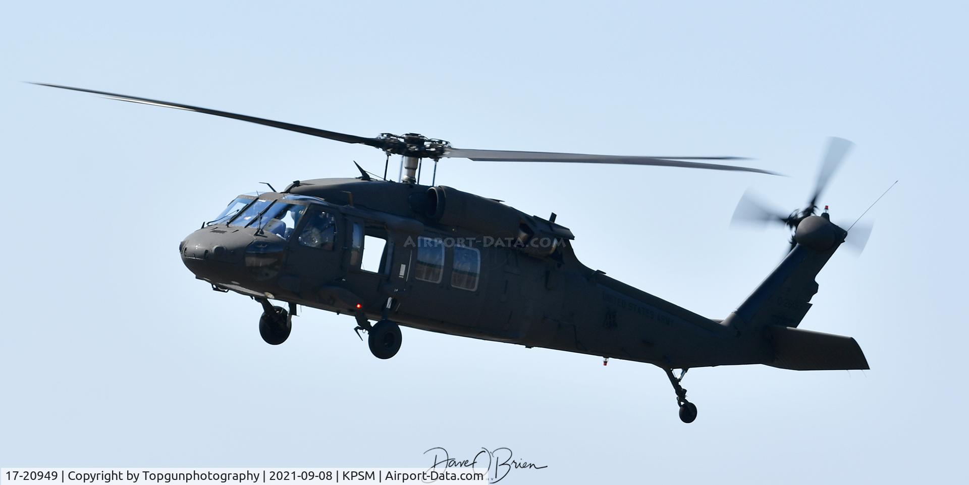 17-20949, 2018 Sikorsky HH-60M Black Hawk C/N Not found 17-20949, GRANITE06 coming into Pease to be a photoship for an elephant walk.