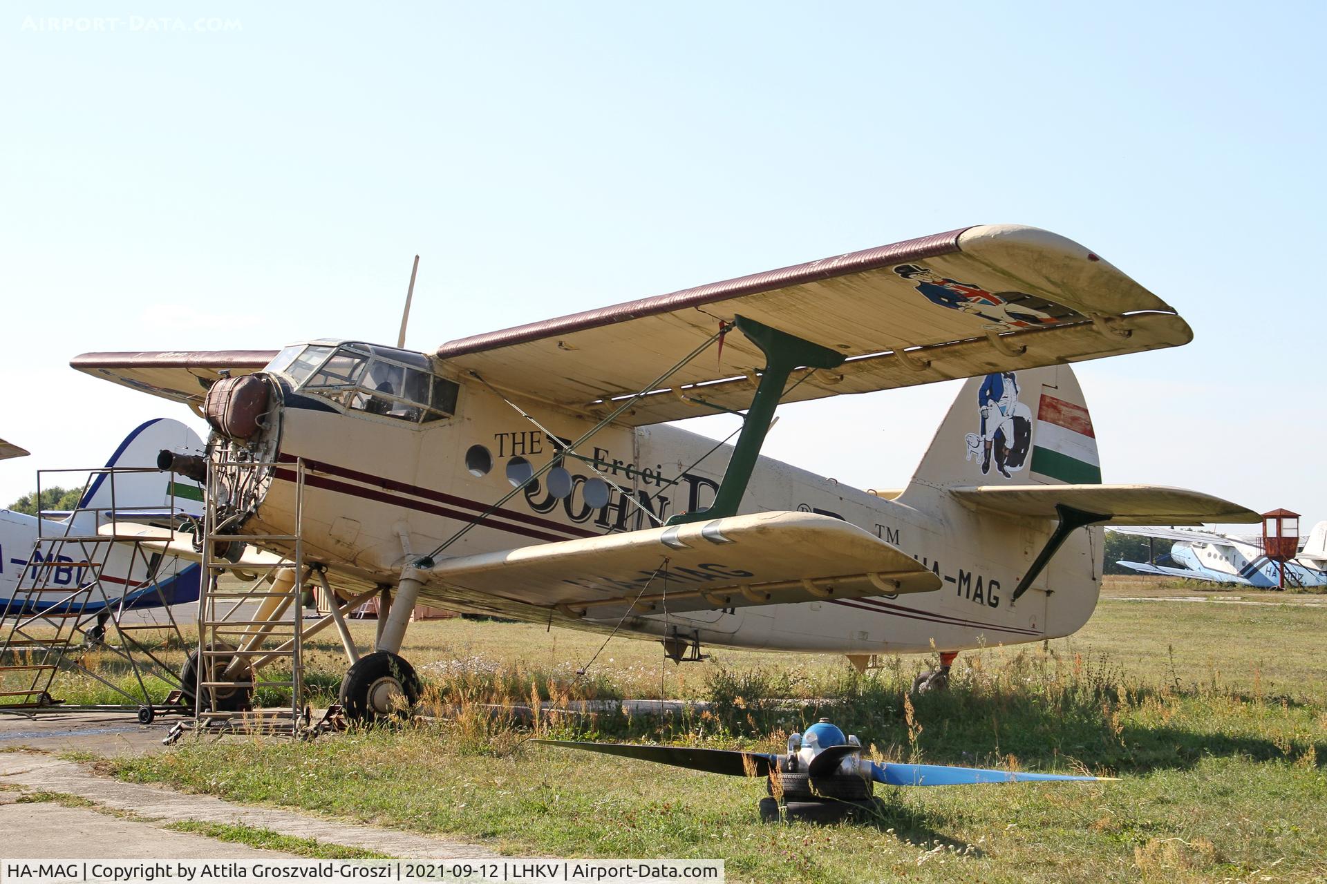 HA-MAG, Antonov (PZL-Mielec) An-2P C/N 1G114-36, LHKV Kapsújlak Airport, Hungary