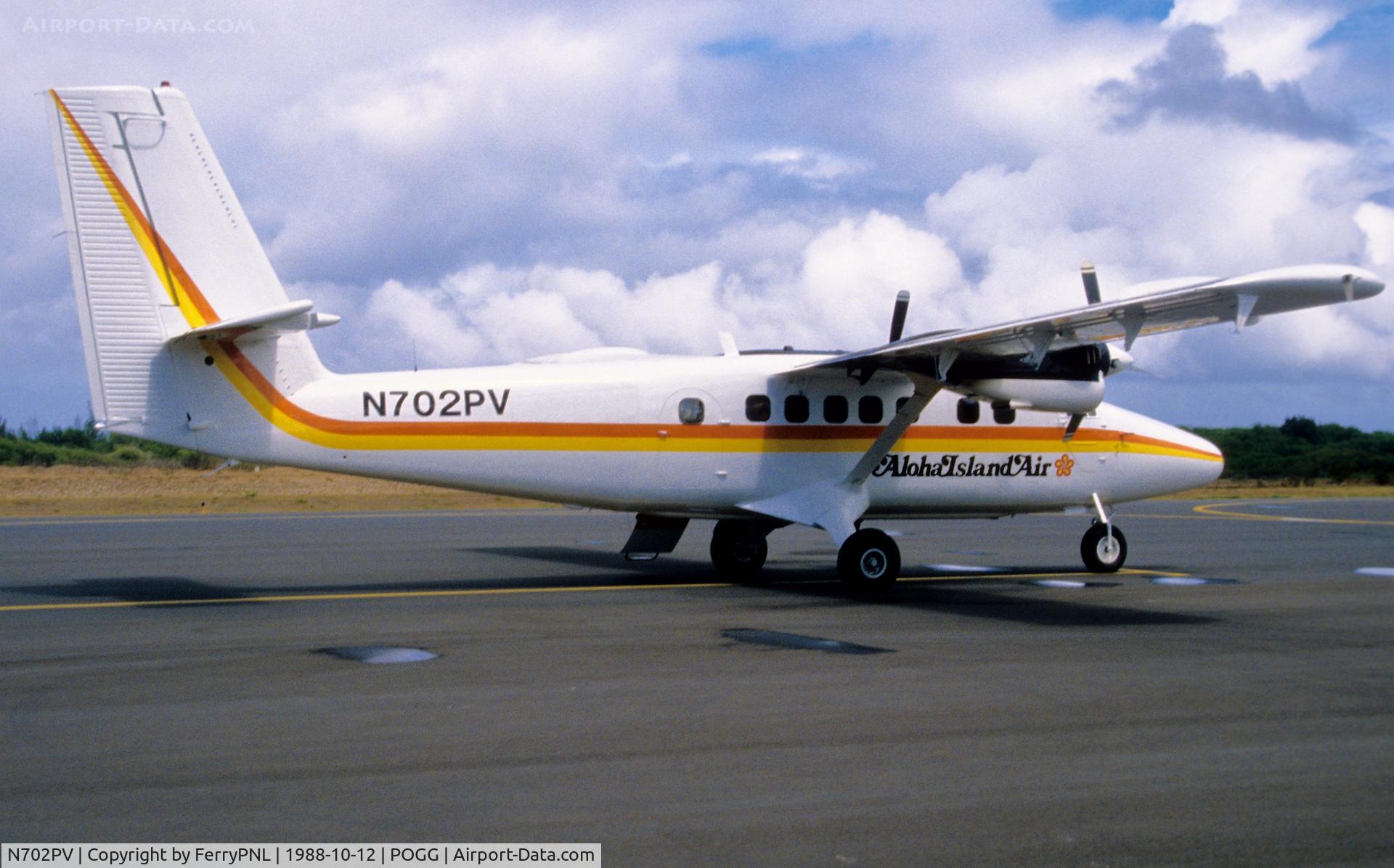 N702PV, 1980 De Havilland Canada DHC-6-300 C/N 702, Aloha Island DHC6 Twin Otter