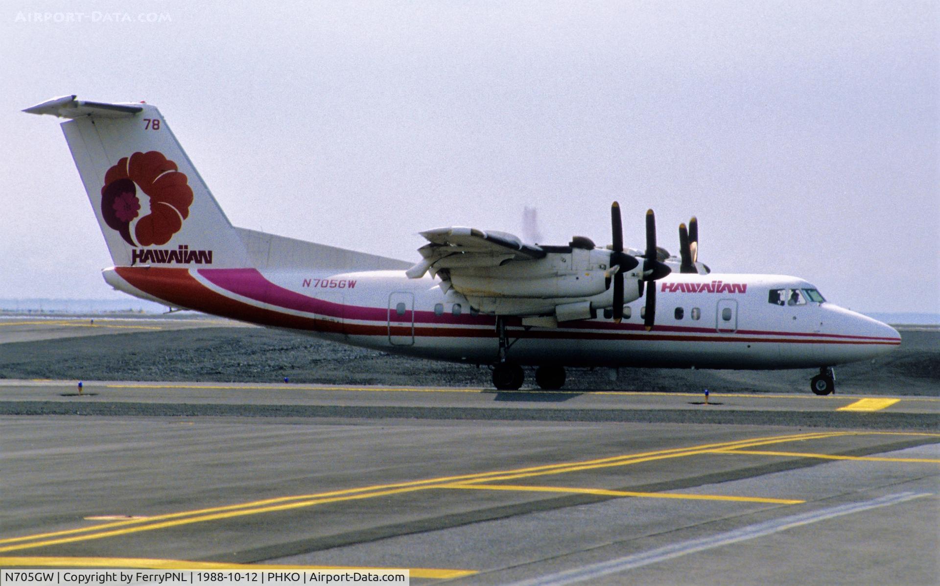 N705GW, 1981 De Havilland Canada DHC-7-102 Dash 7 C/N 43, Hawaiian DHC7