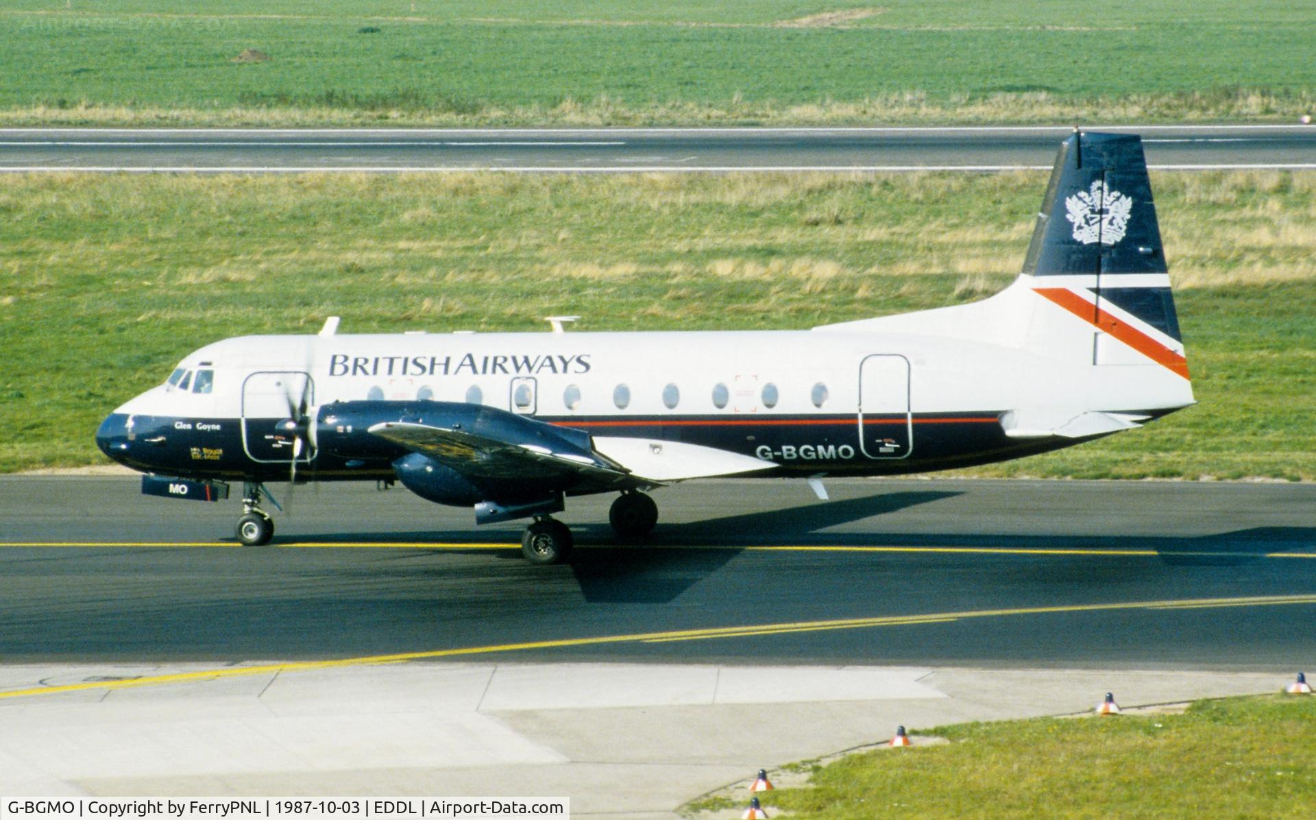 G-BGMO, 1979 British Aerospace HS.748 Series 2A C/N 1767, BA HS748 taxying to the runway