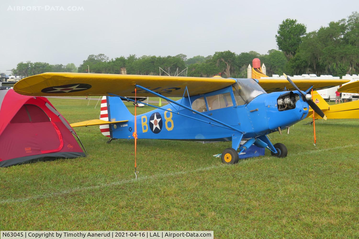 N63045, Taylorcraft DF-65 C/N 6209, Taylorcraft DF-65, c/n: 6209, Sun-n-Fun 2021