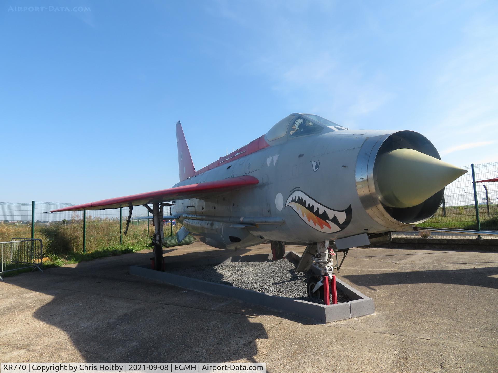 XR770, 1965 English Electric Lightning F.6 C/N 95235, Bought by the RAF Museum at Manson, Kent in March, 2015 having been on a roundabout in Grimsby, an exhibit in a Lincs. Museum & a gate guard at RAF Waddington