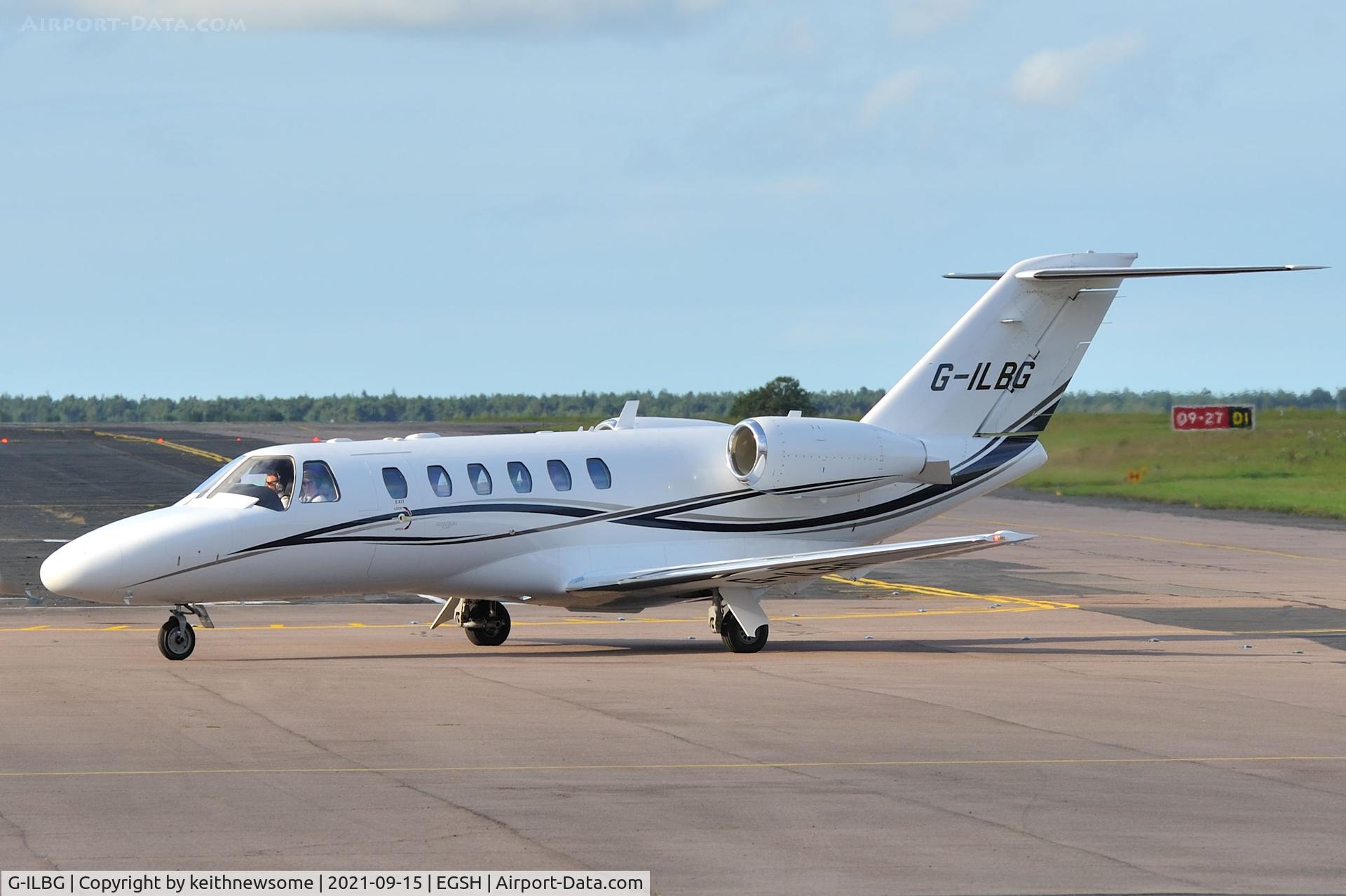 G-ILBG, 2010 Cessna 525A CitationJet CJ2+ C/N 525A-0461, Arriving at Norwich from Paris, Le Bourget.