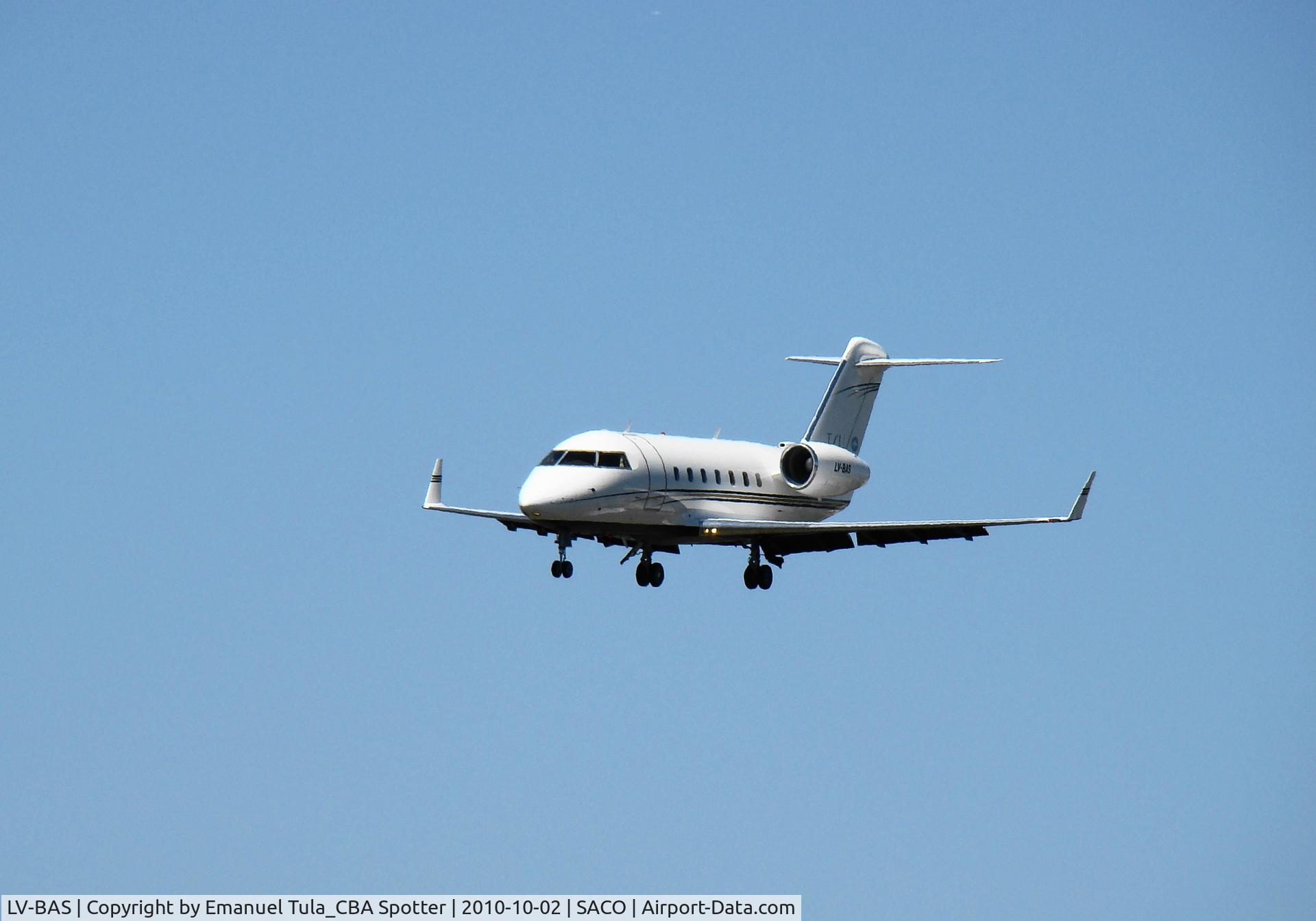 LV-BAS, 1983 Canadair Challenger 600 (CL-600-1A11) C/N 1053, Ex N54SU later LV-BAS (Argentina Registration - Start year 2005)