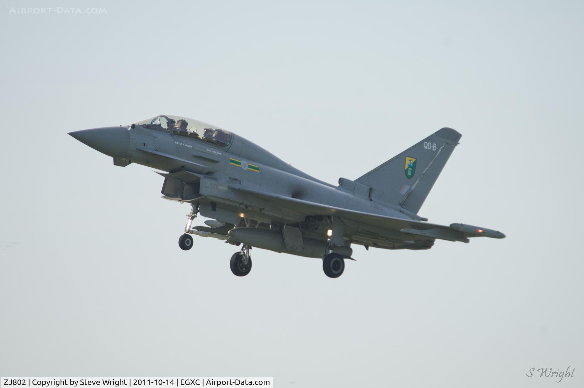 ZJ802, 2003 Eurofighter EF-2000 Typhoon T1 C/N 0011/BT003, RAF Coningsby, Lincolnshire UK
