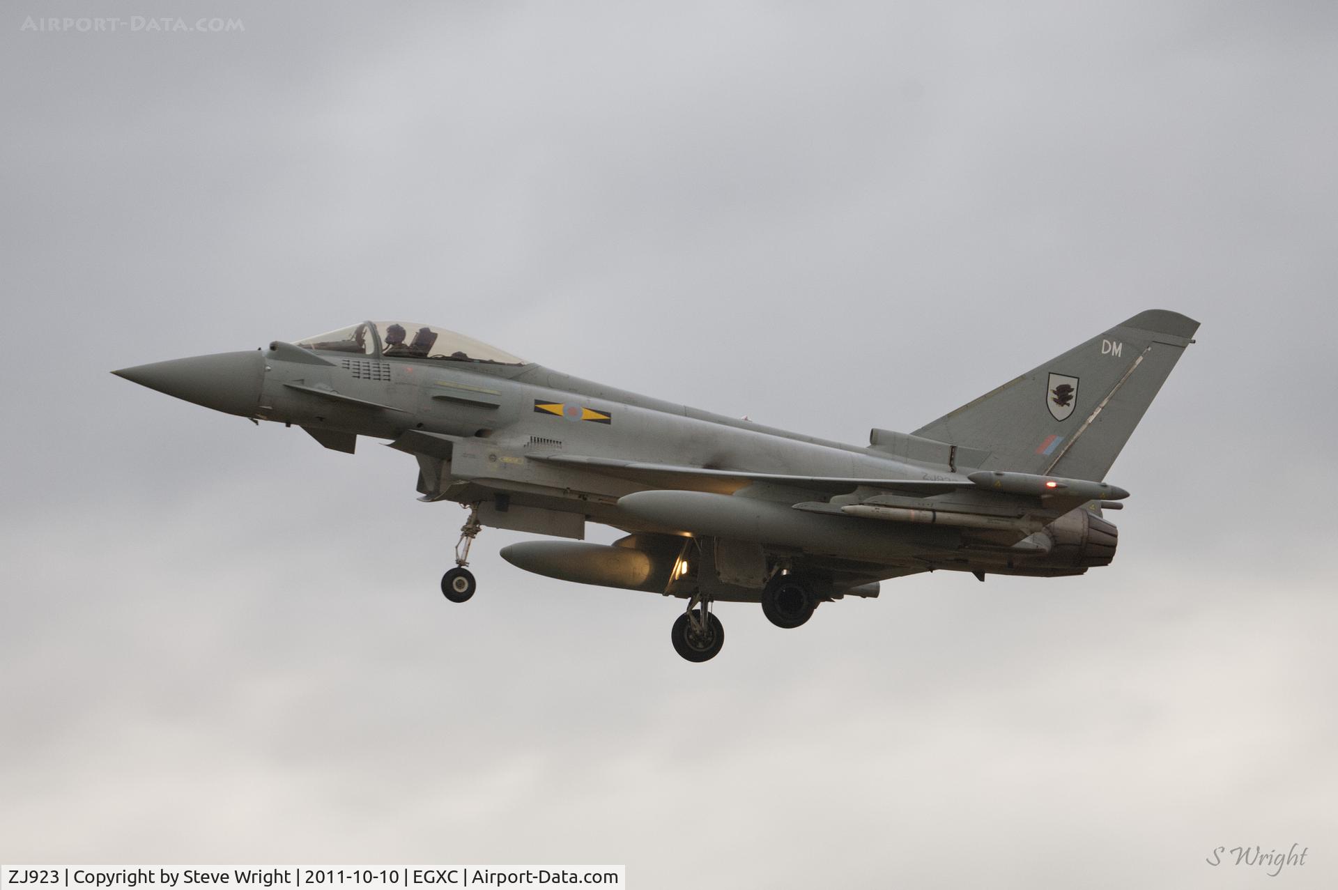 ZJ923, 2007 Eurofighter EF-2000 Typhoon FGR4 C/N 0075/BS014, RAF Coningsby, Lincolnshire UK