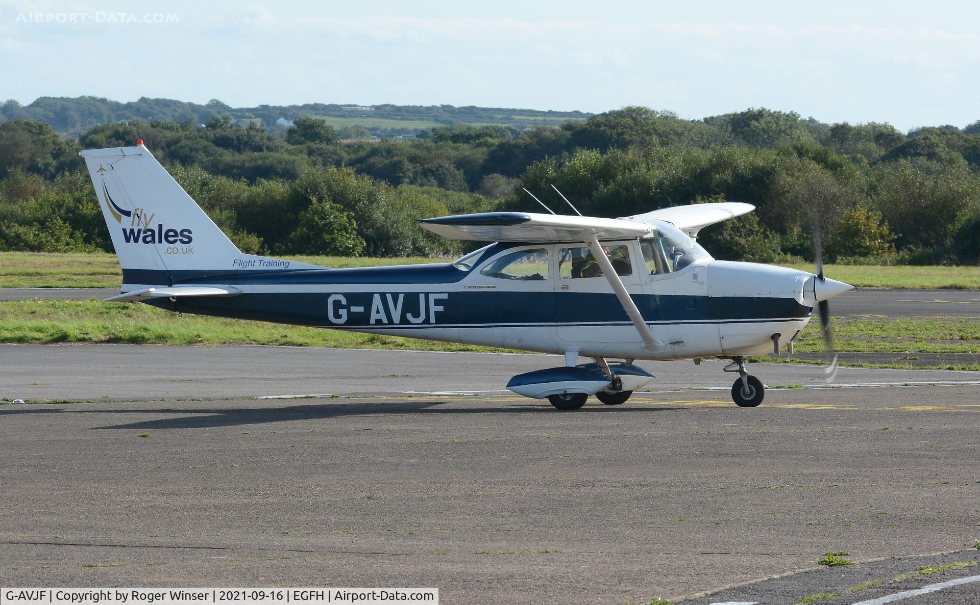 G-AVJF, 1967 Reims F172H Skyhawk C/N 0393, Visiting Skyhawk operated by FlyWales.