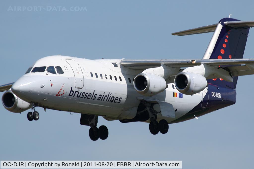 OO-DJR, 1996 British Aerospace Avro 146-RJ85 C/N E.2290, at bru