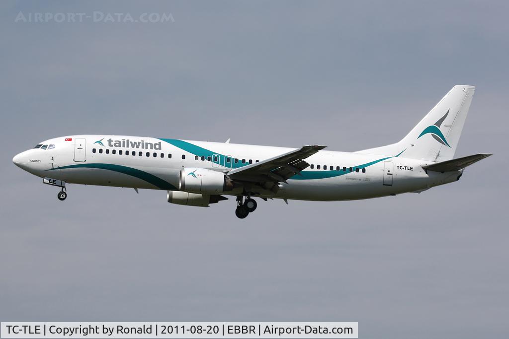 TC-TLE, 1997 Boeing 737-4Q8 C/N 27628, at bru