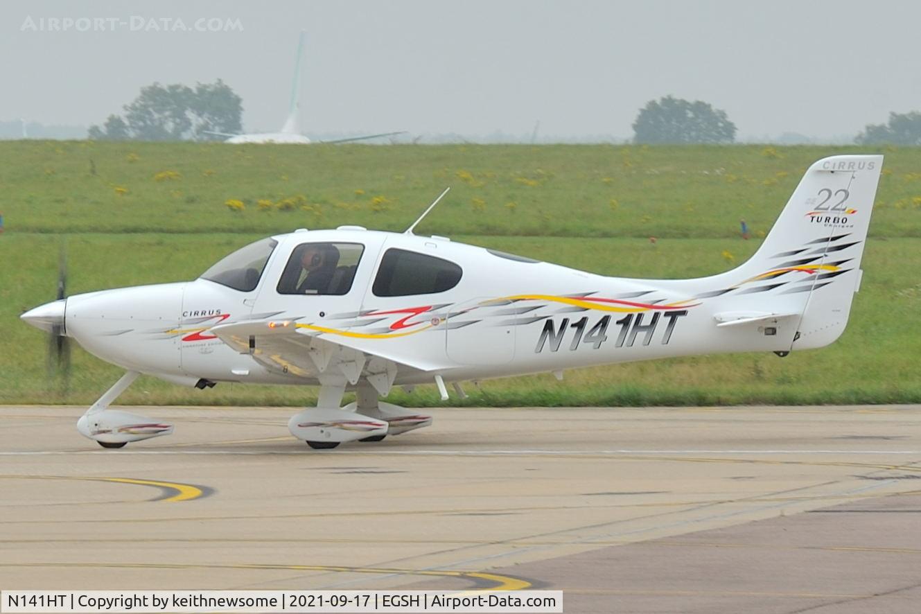 N141HT, 2006 Cirrus SR22 C/N 2219, Arriving at Norwich from Staverton.