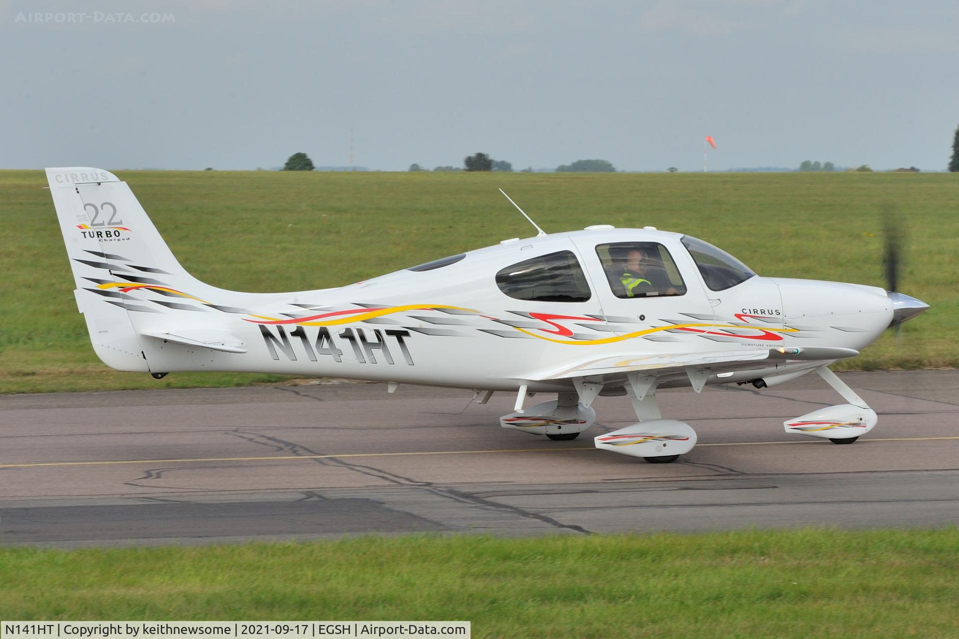 N141HT, 2006 Cirrus SR22 C/N 2219, Leaving Norwich for Staverton.