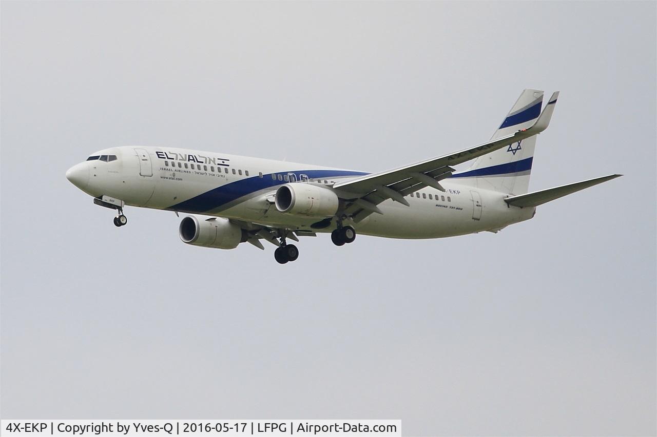 4X-EKP, 2001 Boeing 737-8Q8 C/N 30639, Boeing 737-8Q8, Short approach rwy 27R, Paris-Roissy Charles De Gaulle airport (LFPG-CDG)
